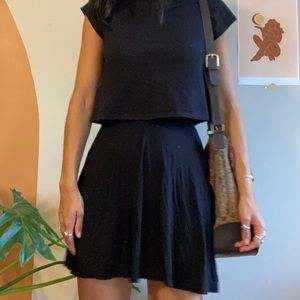 size small black skater skirt